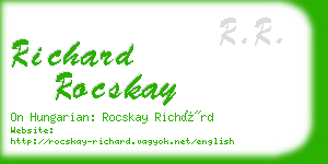 richard rocskay business card